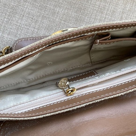 Escada Women Handbag Small Purse Bag Canvas/Leather Bag Handmade in Italy Authen - Picture 10 of 13